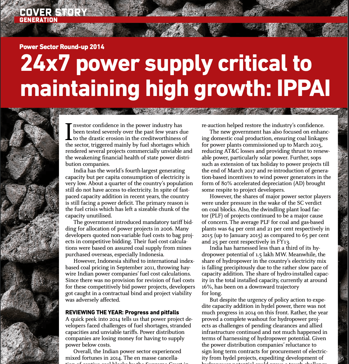 24x7 power supply critical to maintaining high growth: IPPAI